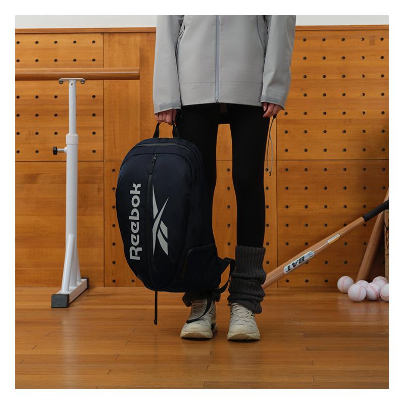 New Reebok Fabric Backpack Double Shoulder Backpack Regular Unisex Black/Navy Blue/Gray Green RB230001M