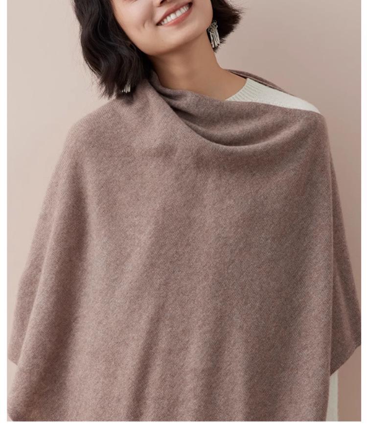 2024 Xale Capa Grande de Lã Merino Tricotada para Mulher