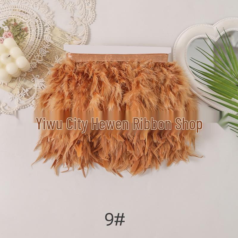 10-15CM Turkey Feather Trim for Clothing, DIY, and Jewelry Decor