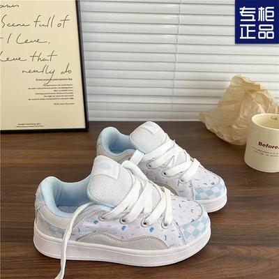 2025 Spring New Student Versatile Sports Casual Board Shoes Korean Version of the Design Sense Color Matching Bread Shoes Women's Fashion Trend