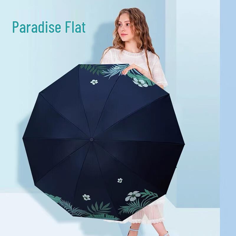 Tiangtang 10-Rib Three-Fold Double Sun & Rain Umbrella