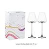 Set di Bicchieri da Vino Rosso Crystal Burgundy a Gambo Alto con Scatola Regalo