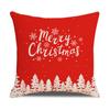 New Red and White Christmas Pillowcase Homewares Cartoon Elk Linen Sofa Pillowcase
