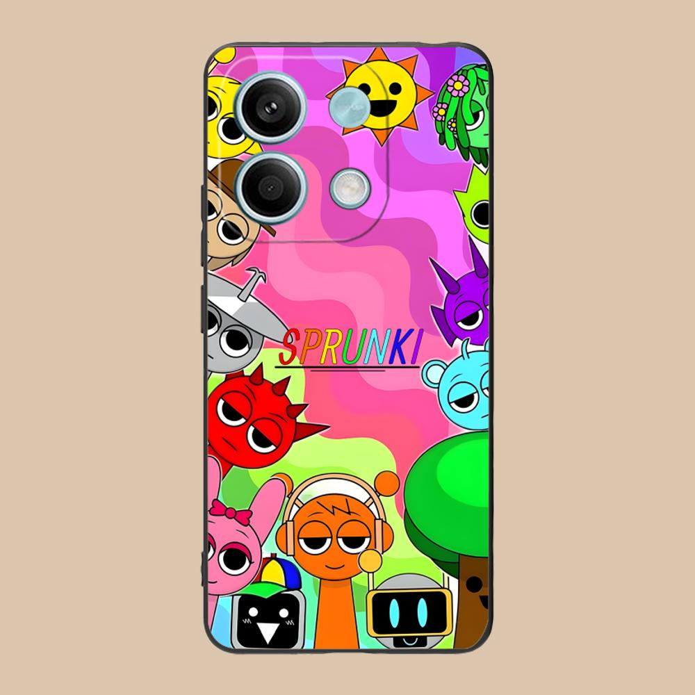 Anime Sprunki Music Mobile Phone Case for POCO M7 M6 M5 M4 M3 X7 X6 X5 X4 X3 Pro GT 5G Colorful Printing Cover Pretty Luxury