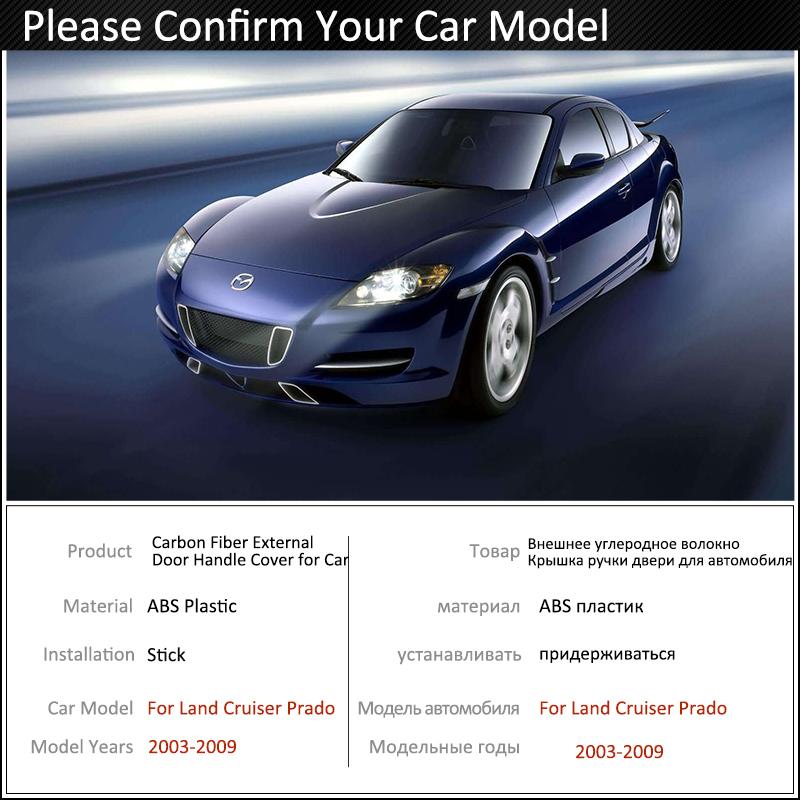 Car Exterior Stickers Carbon Fiber/Chrome Door Handle Cover for Mazda RX-8 RX8 RX 8 2002~2012 2009 2010 Door Handle Protection