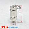 Rongyu 316L Stainless Steel Sanitary Pressure Relief Valve