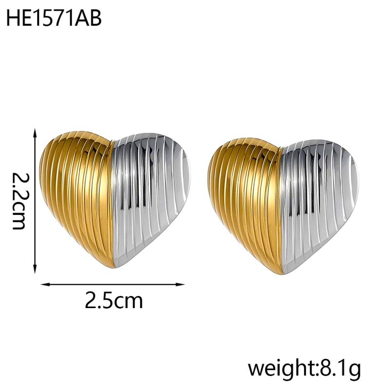 

CARLIDANA Hypoallergenic Geometric Earrings Set Mixed Color Gold Plated Stainless Steel Fashion Stud Earrings Jewelry for Women