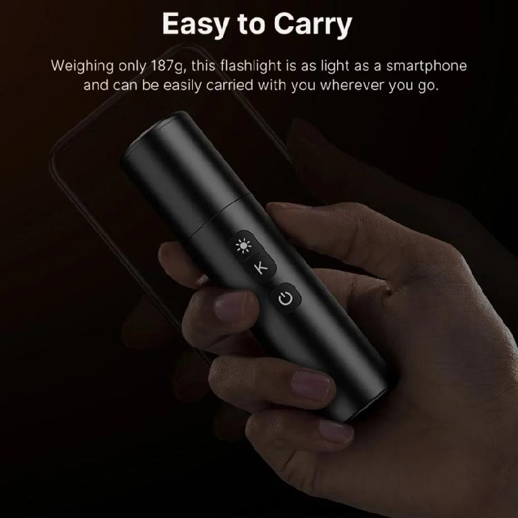 Videography Flashlight 2000mAh Rechargeable Photography Light with Easy Operating