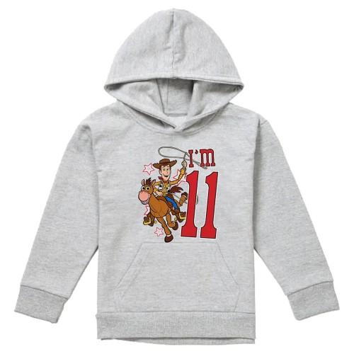 Toy Story Childrens/Kids I´m 11 Woody Heather Birthday Pullover Hoodie