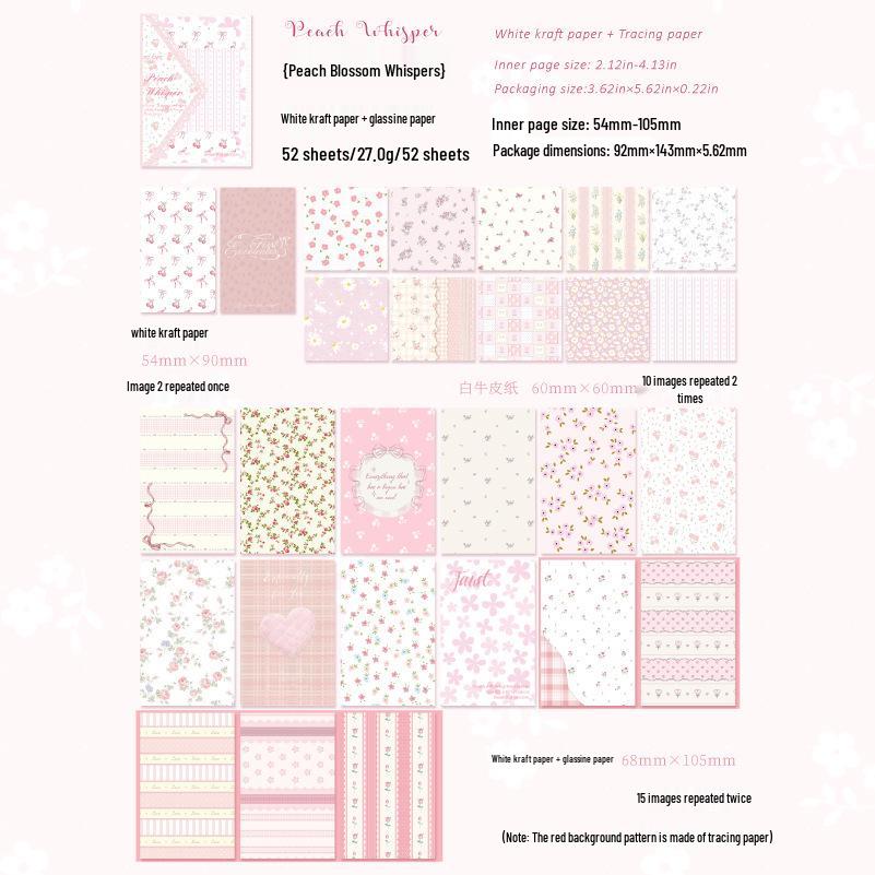 Mò Mò Paper Brick Flower Trace Korean Luxury Journal DIY Decoration Pack