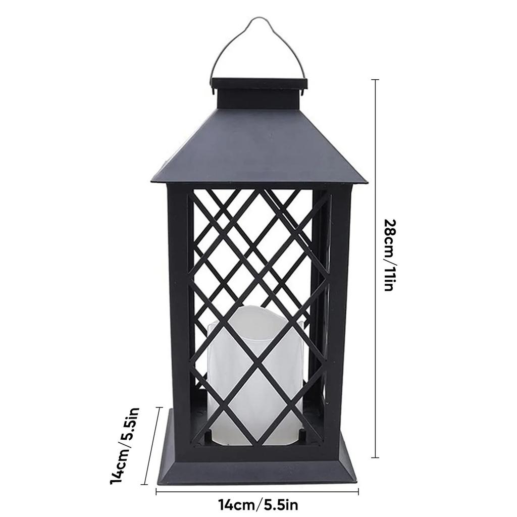 New Solar Palace Lantern Outdoor Solar Lights Lawn Landscape Hanging Atmosphere Candle Lamp Waterproof Floor Yard Garden Decor