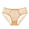 Ladies Summer Sexy Hollow Lace Smooth Ice Silk Breathable Bag Hip Low Waist Triangle Briefs