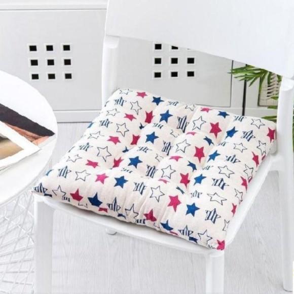 Thickened Cotton Linen Square Cushion for Office, Dining, or Student Chairs