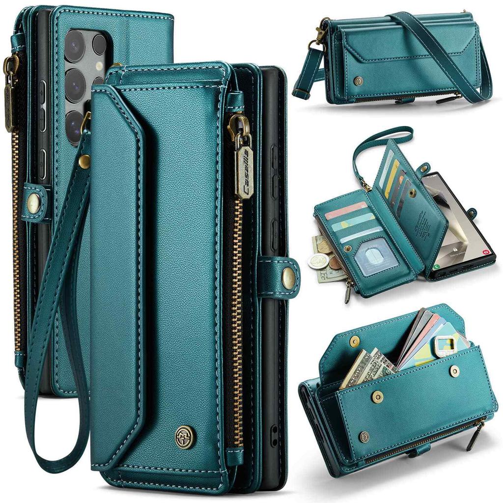 Tracolla per Samsung Galaxy S24 S23 Ultra S22 S21 S20 Custodia Portafoglio Porta Carte