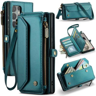 Bandoulière pour Samsung Galaxy S24 S23 Ultra S22 S21 S20 Étui Portefeuille Porte-cartes