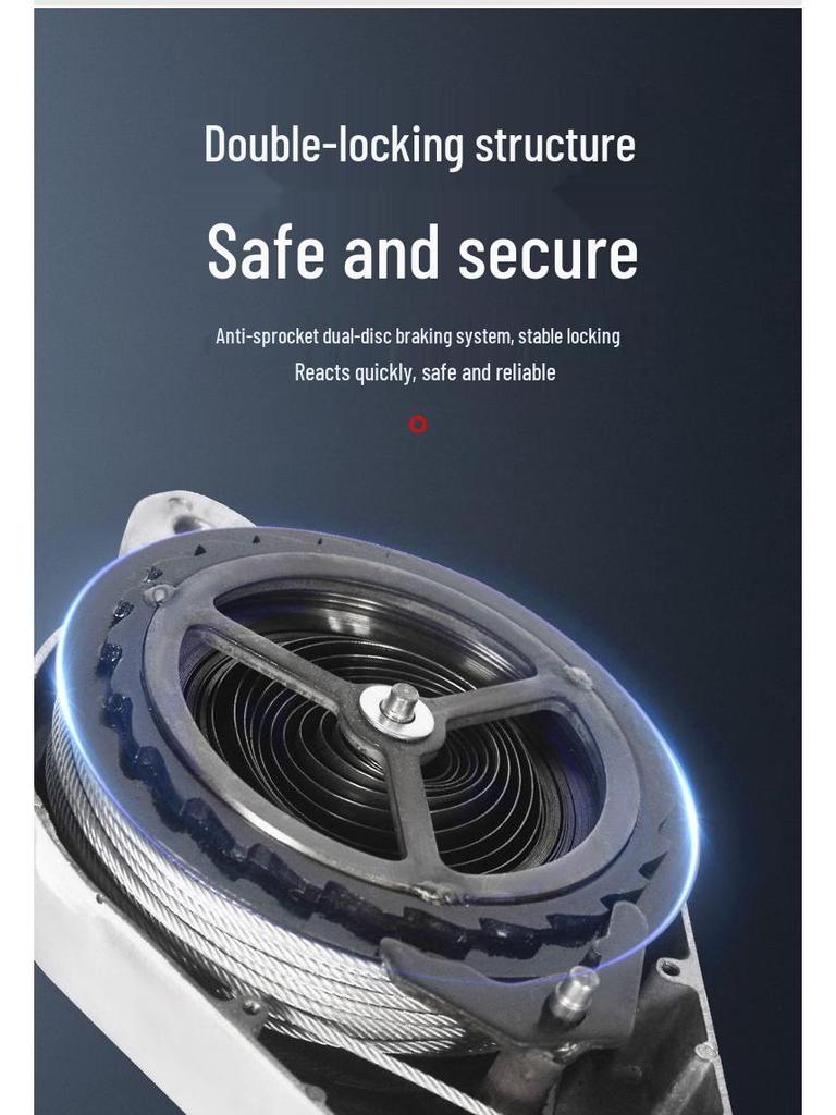 Vysokohorský samosvorný zachycovač pádu (5/10/15/20/30 m) pro bezpečnost výstavby s věžovým jeřábem