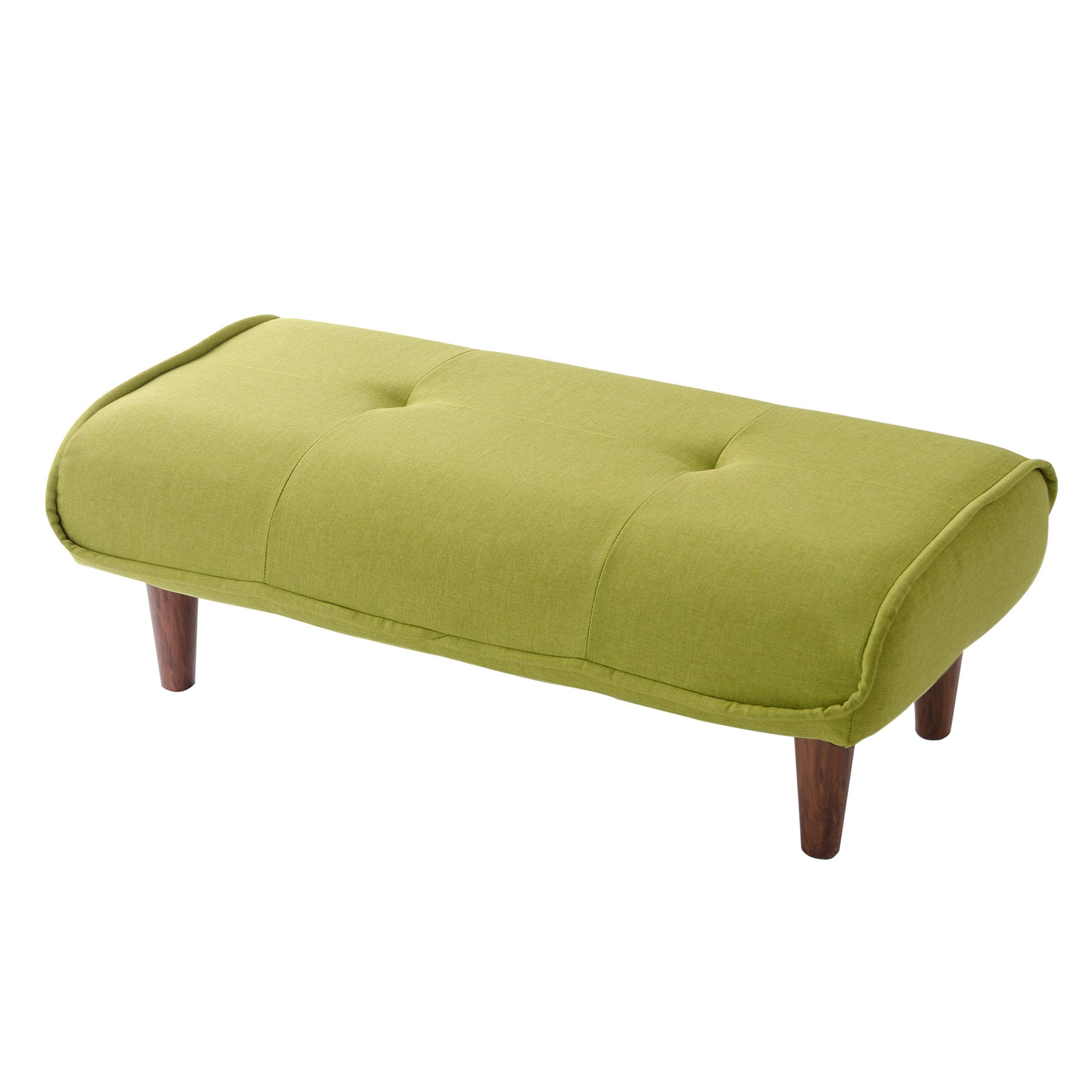 Cellutane Made in Japan Ottoman Stool with Waraku no Pocket Task High Cellutane Footrest Kiwami 2-Seater Coil Green Resilience A280p-583GRN 24330₽