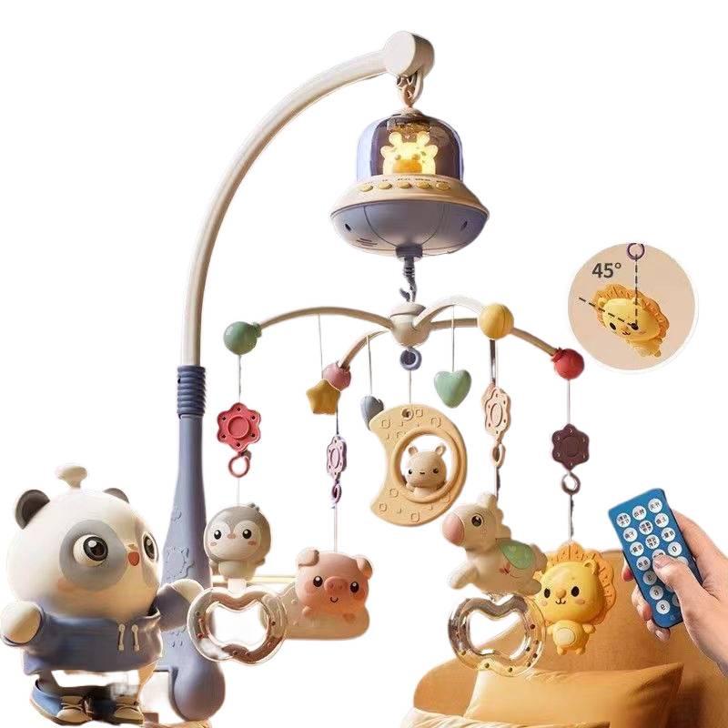 Newborn Baby Crib Mobile: Rotating Musical Rattle & Soothing Pendant