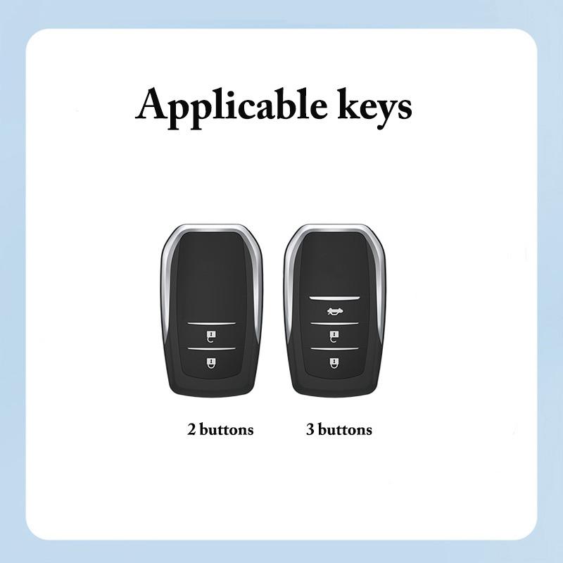 New Car Key Case Cover Shell For Toyota Chr Hilux Fortuner Land Cruiser 200 Camry Corolla Crown Rav4 Highland Keychain