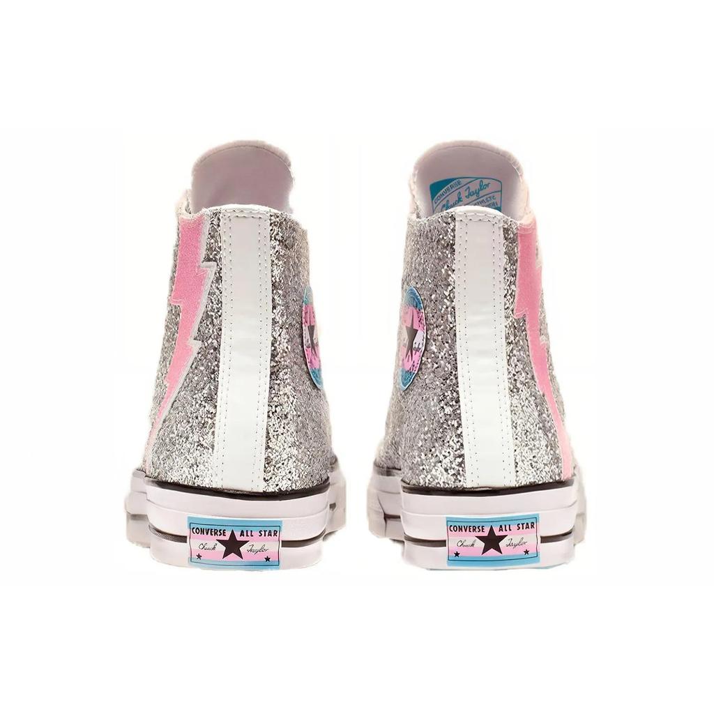 Converse Chuck 70 Hi 'Pride Shimmering Silver' (Unisex) Silver / Egret / Gnarly Blue Canvas Shoes 165723C