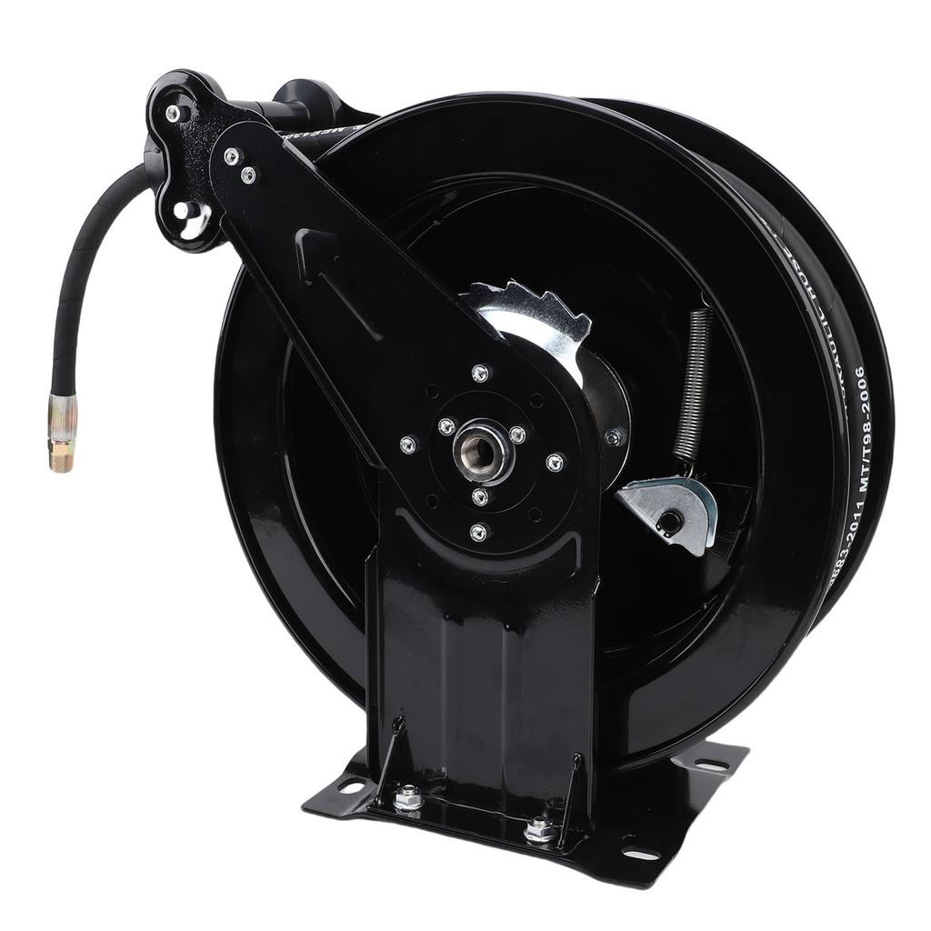 Naviják hadice pro vysokotlaký čistič 3/8 palce X 32,81 stopy Automatické navíjení Odolný zatahovací naviják hadice pro tlakové mytí s 4,9 stopy ing