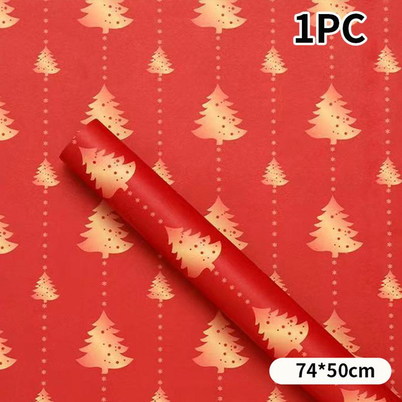 Wholesale Christmas Gift Wrapping Paper Christmas Gift Box Flower Paper Santa Claus Reindeer Christmas Tree Decorative Paper