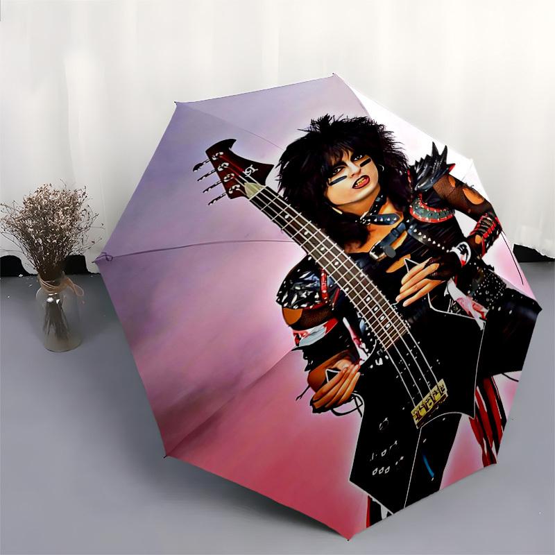Guitarist, HeavyMetal Themed Automatic Opening and Closing Umbrella, Compact Travel Umbrella, Lightweight and Portable, Suitable for Beach C