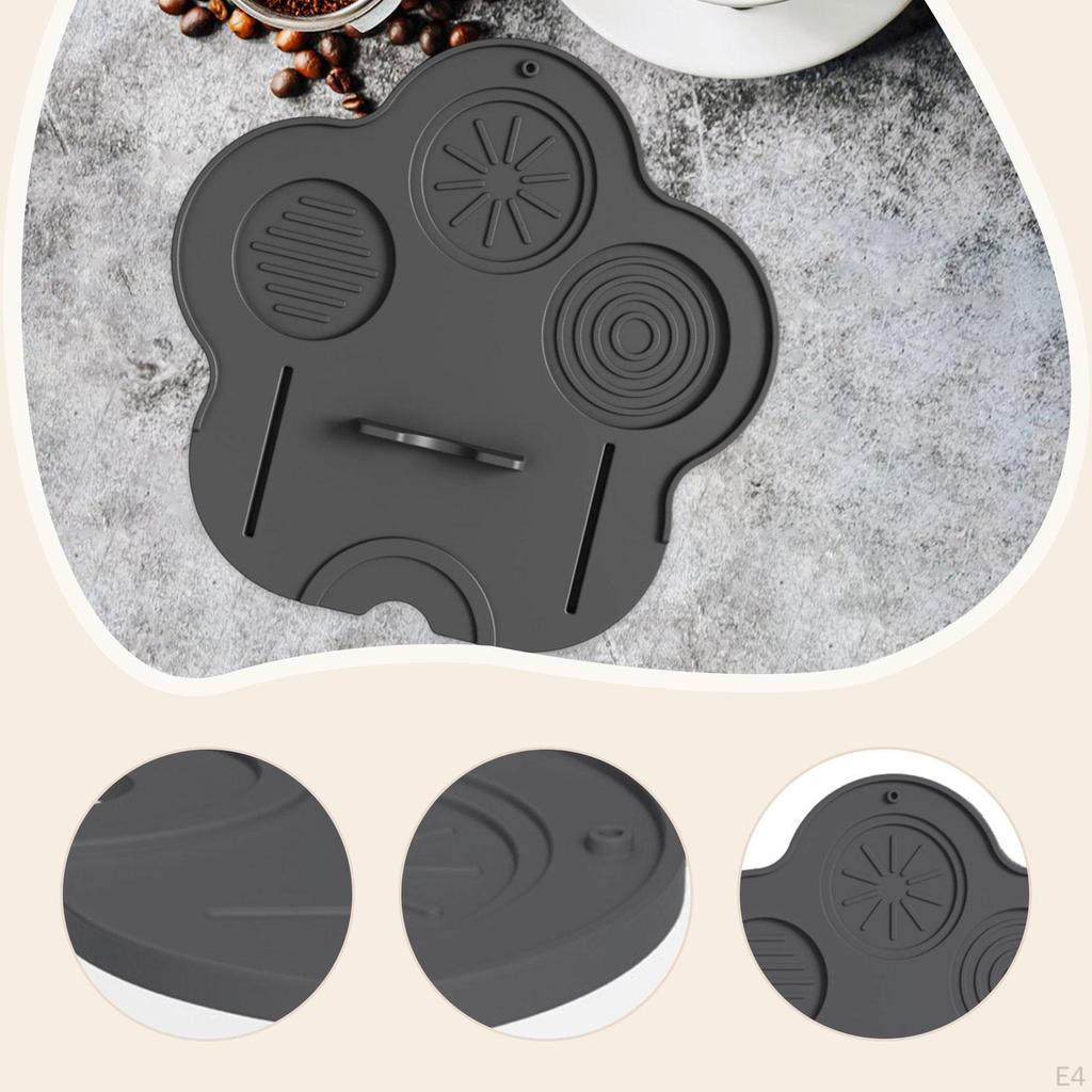 Coffee Tamper Mat Corner Pad Tool Silicone Soft Anti Slip Portafilter Espresso Accessory