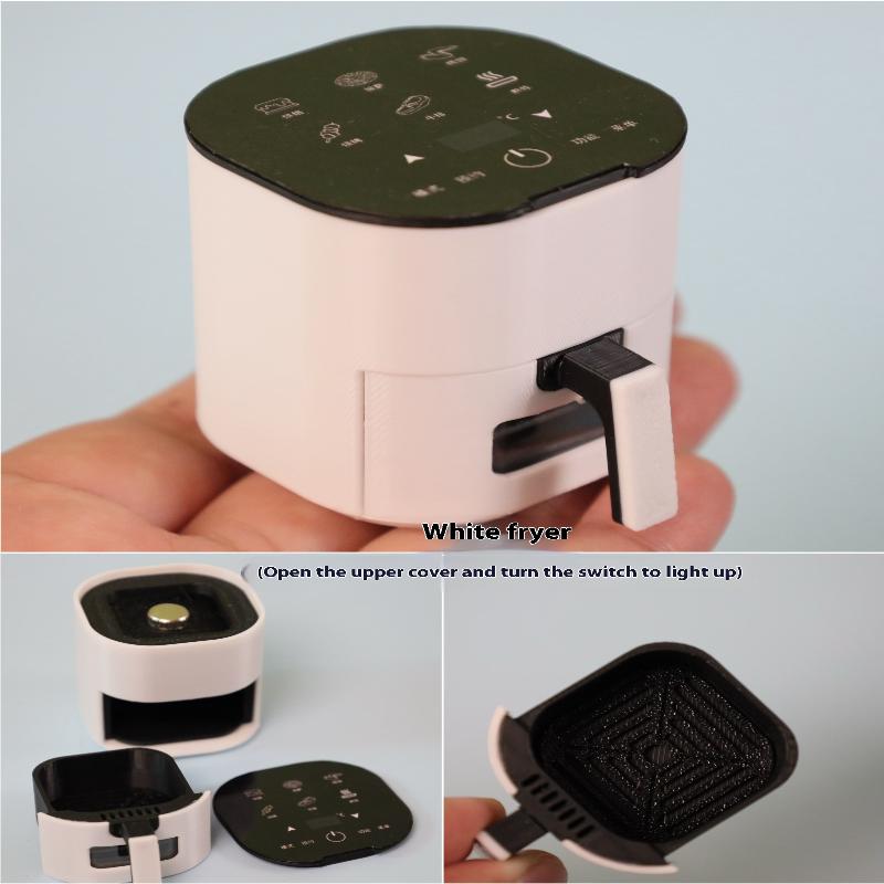 1Pcs Doll Scene Ornament Accessories Miniature Dollhouse Air Fryer Simulation Warm Water Bottle Rice Bucket Juicer Appliance