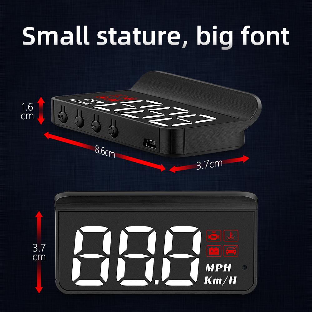 M3 HUD Head-Up Display OBD2 Trip Computer Speed Projector OBD2 Auto On-Board Computer Fuel Mileage Alarm Car Accessories