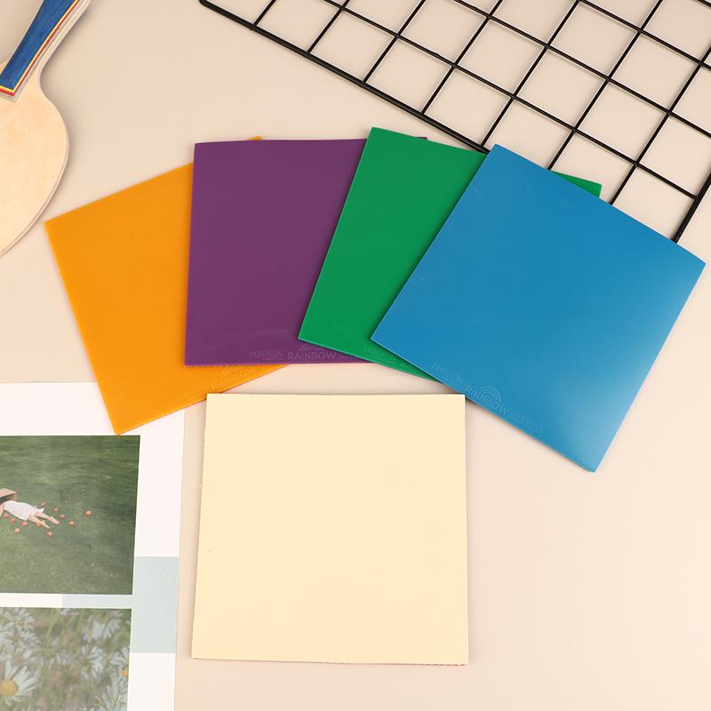 1Pc Colorful Rainbow Table Tennis Rubber Sheet Ping Pong Rubber With 2.0mm High Density Sponge For Training