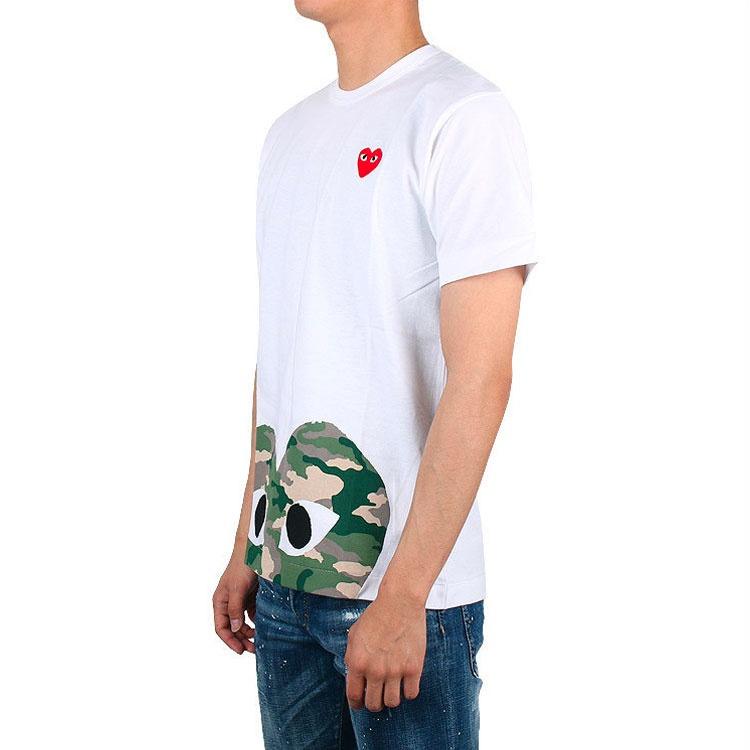 Comme des Garçons PLAY COMME des GARCONS PLAY Camouflage Short Sleeve White Men's AZT244