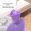 Portable High-Density PVC Hot Water Bag with Plush Cover - Explosion-Proof Winter Hand Warmer