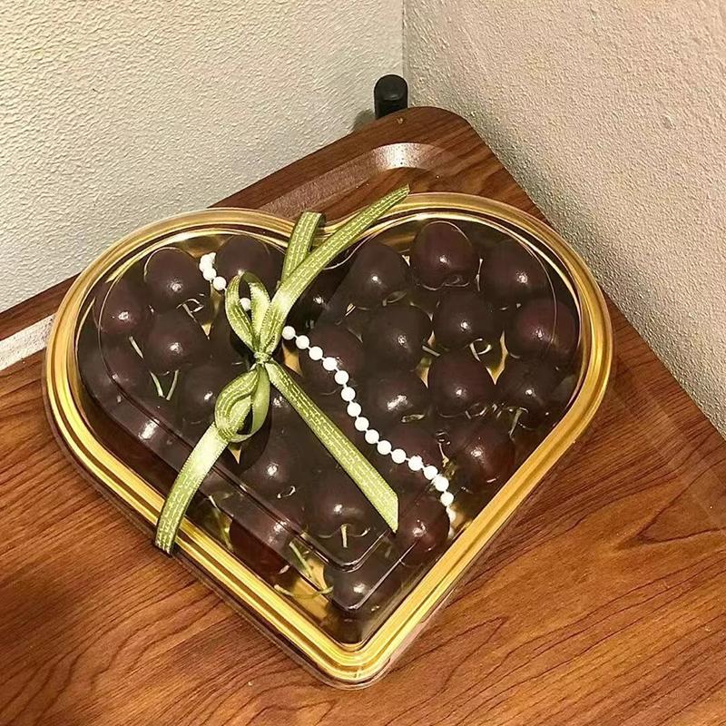 Boîtes à Fruits en Forme de Cœur 3 Pièces Avec Couvercle Contenants de Stockage pour Sucre Boîte Créative à Bijoux Bonbons Snacks pour Cadeau de la Saint-Valentin Décoration de Fête
