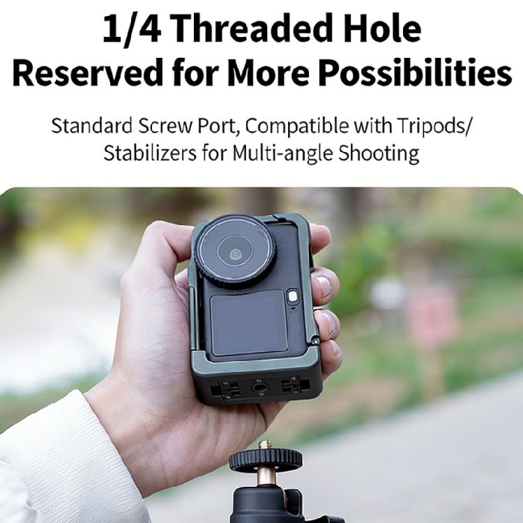 Quick Release Magnetic Cage for Action 6 Camera Frame Easy Installation and Secure Attachment 1/4inch Screw Hole