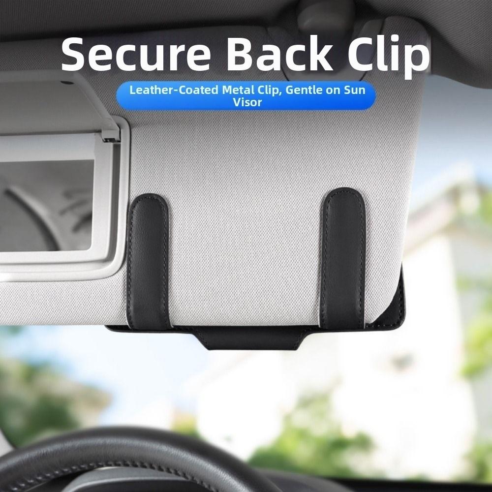 PU Leather Car Glasses Case Anti-Scratch Sun Visor Storage Box Car Sunglasses Holder  Vehicle