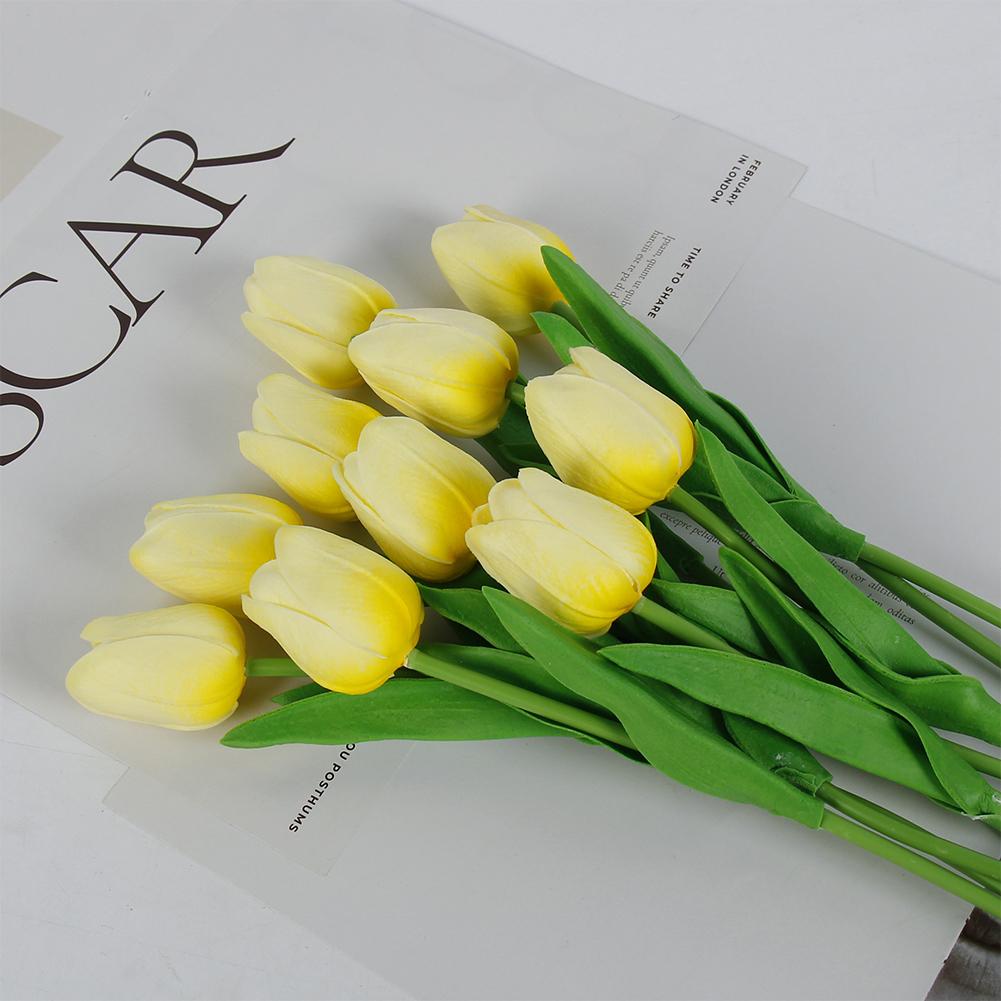 Home Decoration Artificial Tulips Wedding Home Low Maintenance Realistic Appearance Vibrant Colors For Home For Living Room