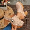 Women's Fashion Clogs & Mules, Multi-Color Stylish Perforated Footwear, Comfortable Shoes, Must-Have Shoes for Fashion-Forward Women, Women Shoes