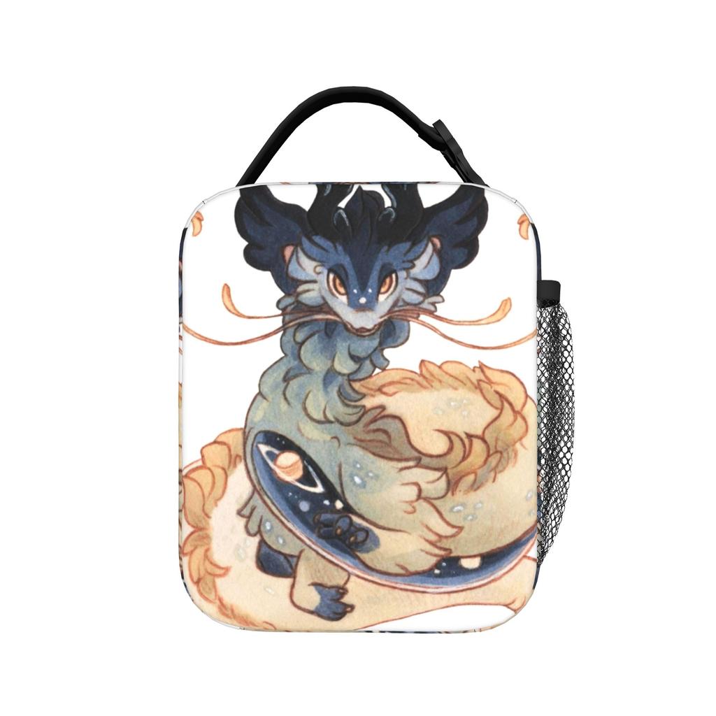 Monster Hunter Rise Insulated Lunch Bag Game Kanji Gaming Risemonster Meal Container Cooler Bag Lunch Box Tote College Food Bag