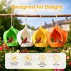 Plastic Hanging Bird Feeder Birdhouse Large Capacity Wild Bird Feeder Water-Resistant Weatherproof Bird Food Container