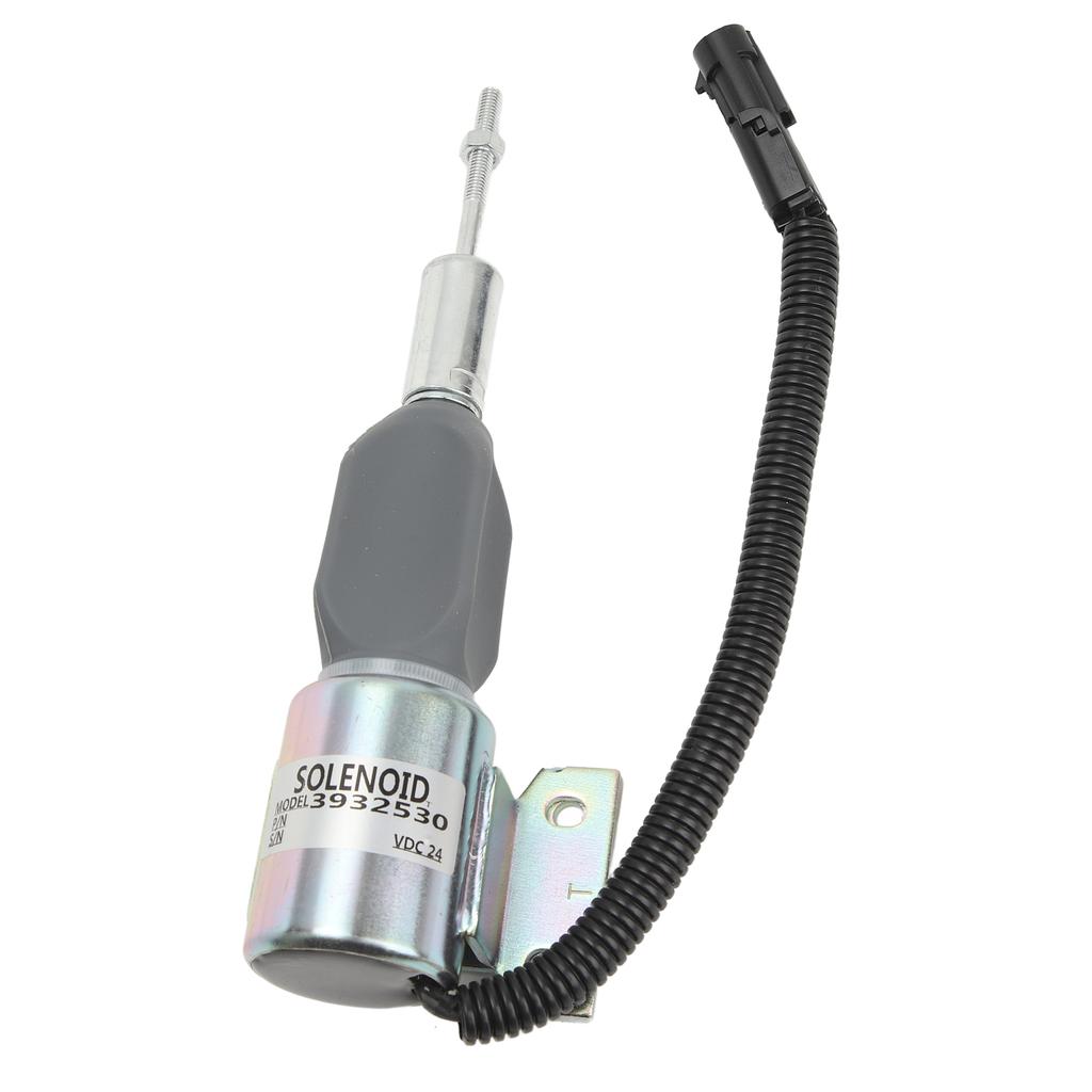 24V Engine Diesel Shut Off Solenoid 3932530 Fuel Shutdown Flameout Solenoid Replacement for Cummins
