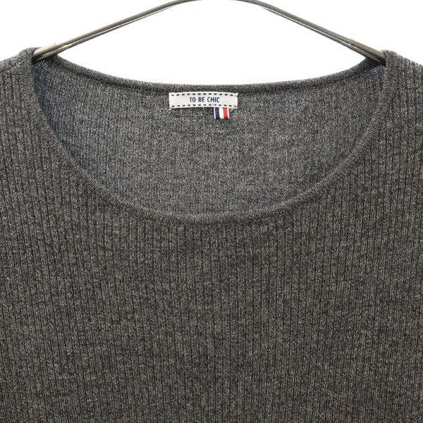 TO BE CHIC Wool Sanyo Shokai Long Sleeve One Piece 40 Gray Women Used