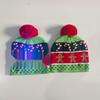 Festliche LED Leuchtmütze für Erwachsene - Unisex Jacquard Woll-Design