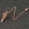1pc Metal Pendulum Pendulo Radiestesia Pendulums for Dowsing Healing Pyramid Pendant Necklace Women Men Spiral Pendule Reiki Amulet