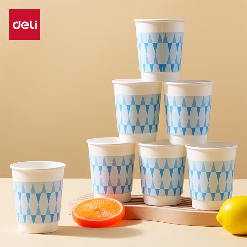 Deli LL236 280ml Disposable Double-Layer Paper Cups