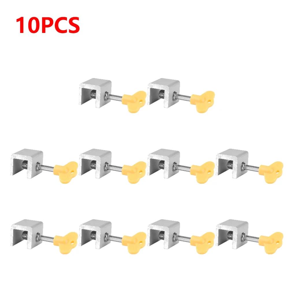 10-1Pcs Aluminum Alloy Window Lock Stopper Sliding Window Anti-theft lock Window Sliding Door Baby Kids Child Safety Doors Lock