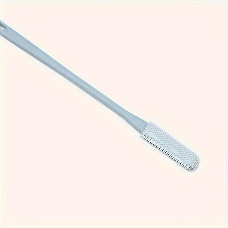1ks Ergonomický kartáč na mytí nohou s dlouhou rukojetí a měkkými silikonovými štětinami, exfoliační mycí houba na prsty a záda pro odstranění, manuální koupelnový nástroj