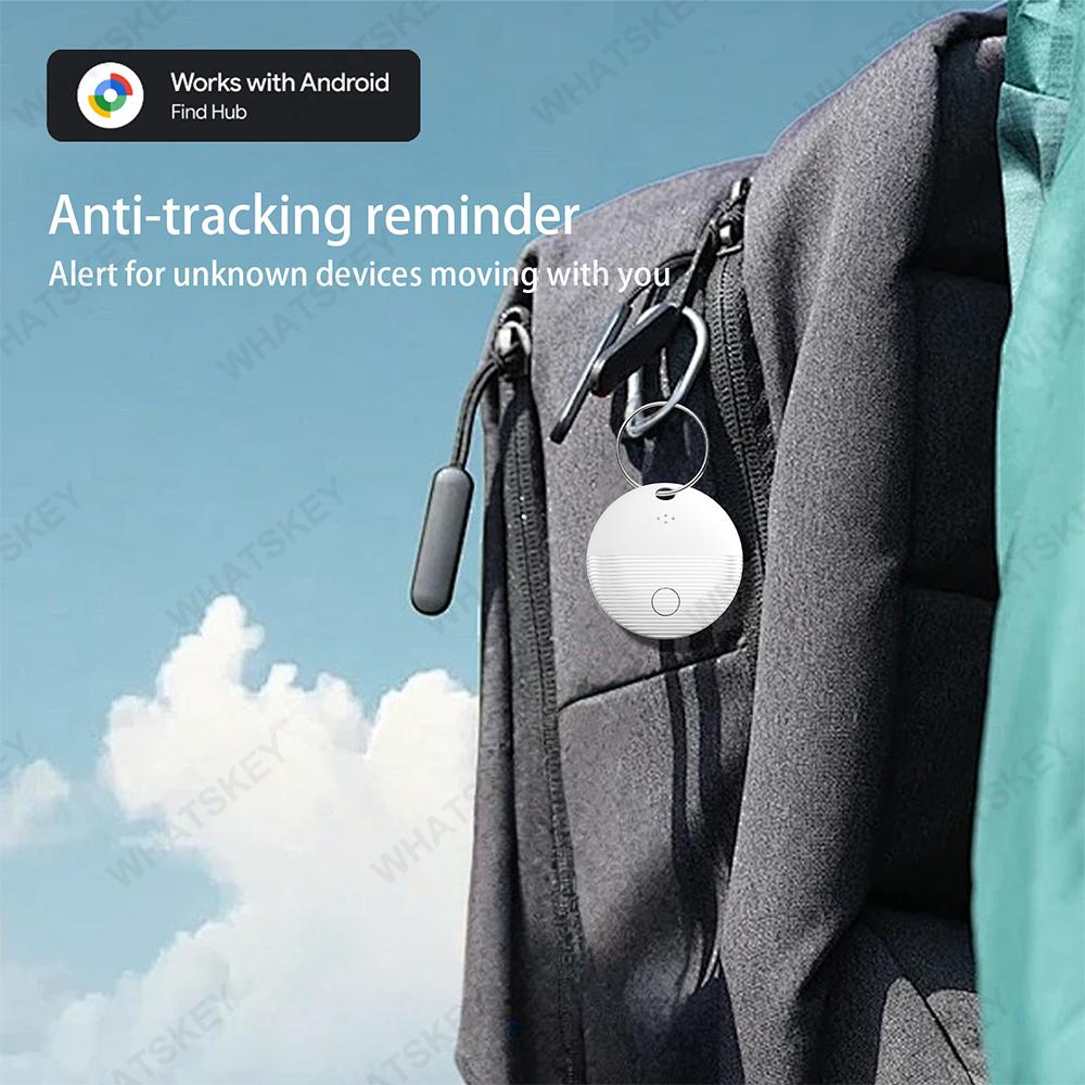 1/2/4PCS Google Find My Supported Android GPS Tracker,Works with Google Find Hub Device,Anti-Lost Locator for Key Bag Wallet Car