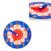 Wooden Cognitive Clock Improve Observation Teaching Clock Educational Toy for 4 to 6 Years Old Kids Blue Clock