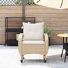 Garden Swing Chair with Cushions Beige Poly Rattan